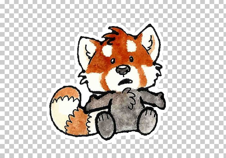 Red Panda Sticker Telegram Whiskers PNG, Clipart, Animal Figure, Carnivoran, Cat Like Mammal, Dog Like Mammal, Drawing Free PNG Download