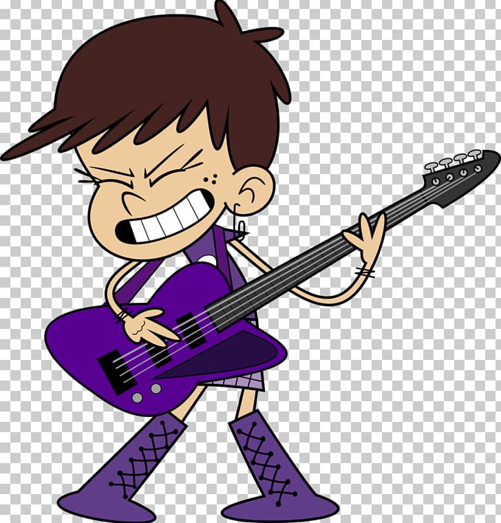 Luna Loud Bass Guitar PNG, Clipart, Art, Bass Guitar, Cartoon, Deviantart, Fictional Character Free PNG Download