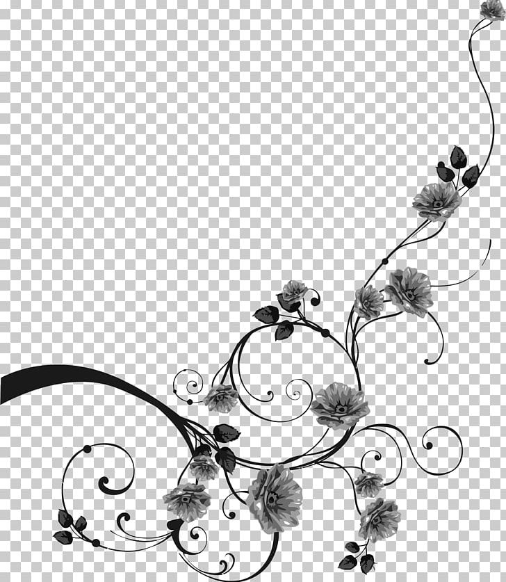 Flower Rose Black And White PNG, Clipart, Artwork, Body Jewelry, Branch, Computer Icons, Drawing Free PNG Download