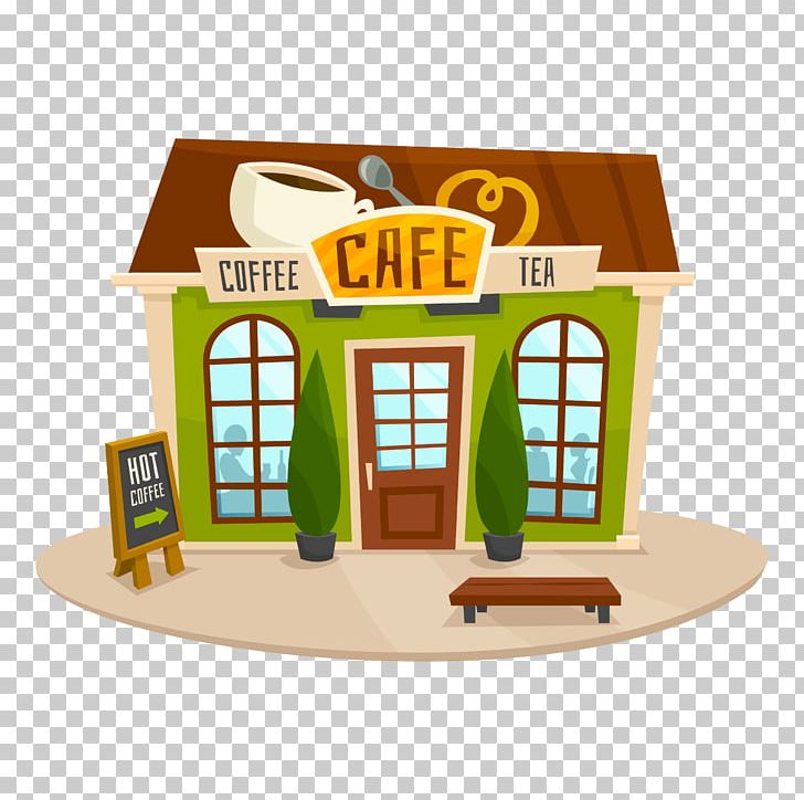 Coffee Cafe Bistro Cartoon PNG, Clipart, Bistro, Building, Cafe, Coffee, Coffee Cup Free PNG Download