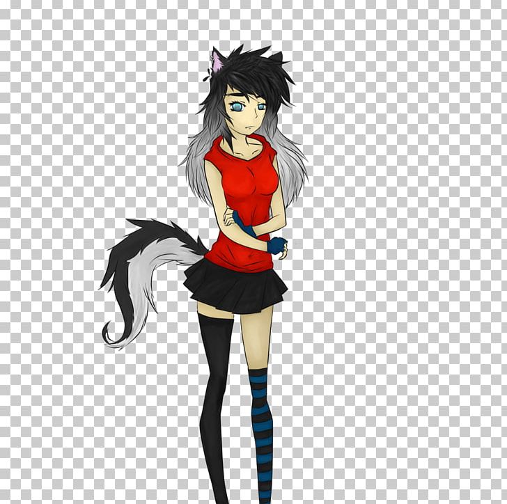 Gray Wolf Drawing Female PNG, Clipart, Anime, Art, Black Hair, Costume, Costume Design Free PNG Download