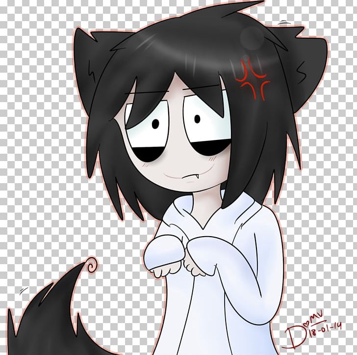 Catgirl Jeff The Killer Neko Atsume PNG, Clipart, Animals, Anime, Black Hair, Cartoon, Chibi Free PNG Download