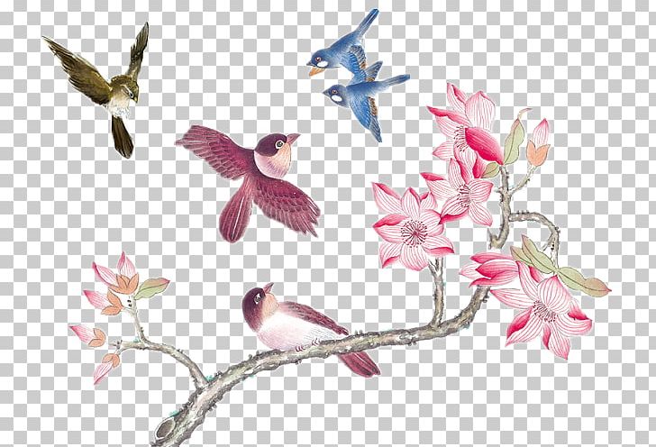 China U5b66u56fdu753b Chinese Painting Bird-and-flower Painting PNG, Clipart, Bird, Blue, Branch, Brown, China Cloud Free PNG Download
