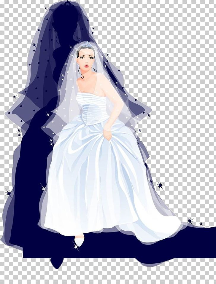 Wedding Dress White Bride PNG, Clipart, Blue, Bridal Clothing, Cartoon, Clothing, Contemporary Western Wedding Dress Free PNG Download