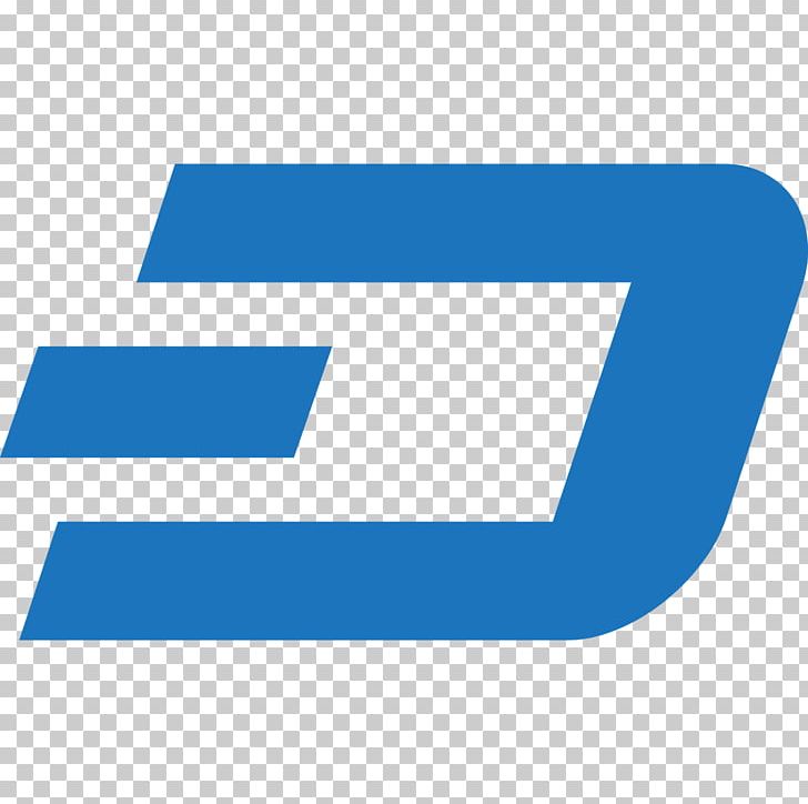 Dash Bitcoin Cryptocurrency Digital Currency Logo PNG, Clipart, Angle, Area, Bitcoin, Blockchain, Blue Free PNG Download