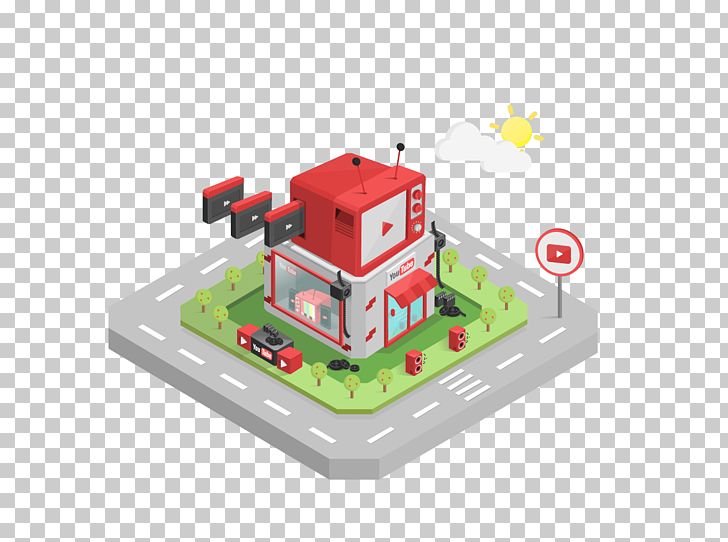 YouTube Cartoon Isometric Projection Illustration PNG, Clipart, Behance, Building, Cartoon, City, Graphic Designer Free PNG Download