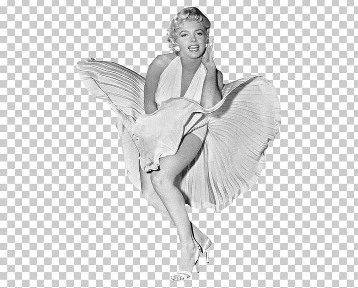 White Dress Of Marilyn Monroe The Dress Photograph PNG, Clipart, Actor, Angel, Ballet Dancer, Black And White, Celebrity Free PNG Download