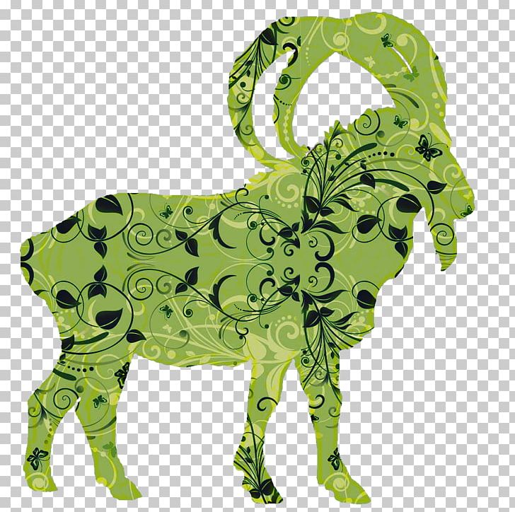 Goat New Moon China Rose Animal PNG, Clipart, Animal, Animal Figure, China Rose, Damask, Goat Free PNG Download