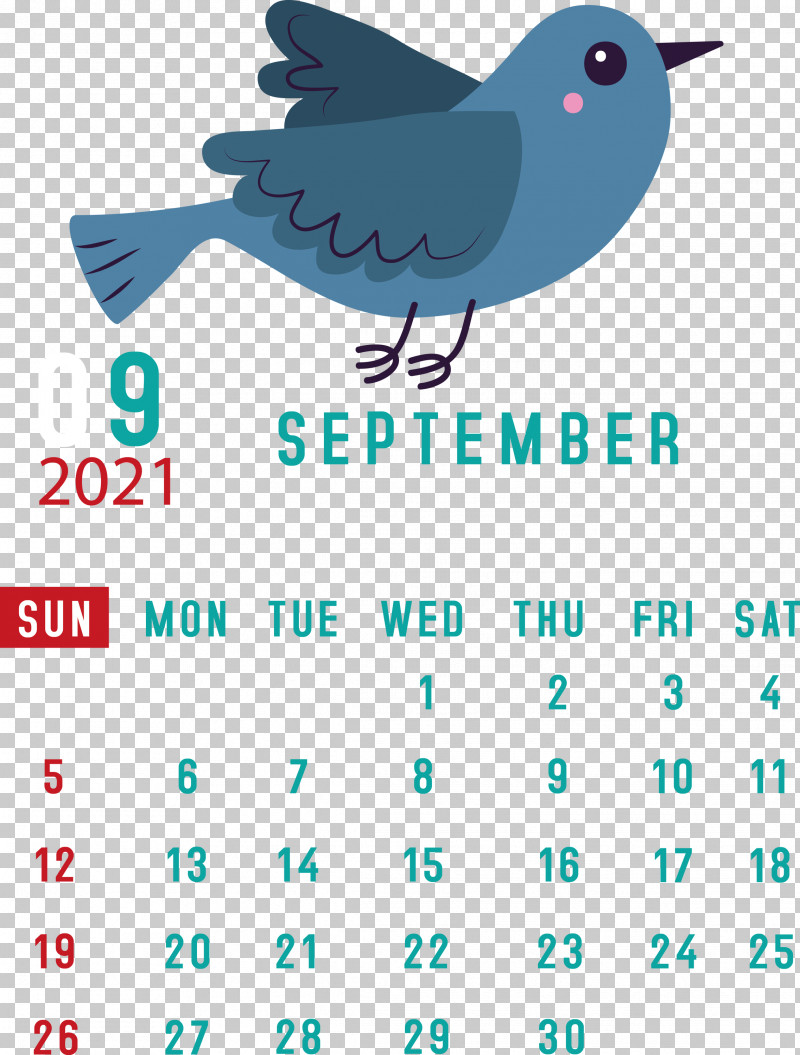 September 2021 Printable Calendar September 2021 Calendar PNG, Clipart, Beak, Birds, Htc Hero, Line, Logo Free PNG Download