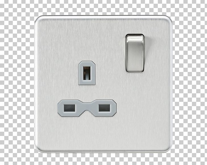 AC Power Plugs And Sockets Knightsbridge Screwless Brushed Chrome 13A 1 Gang DP Switched Socket Electrical Switches Switched Socket With Dual Usb AC Adapter PNG, Clipart, Ac Adapter, Ac Power Plugs And Socket Outlets, Ac Power Plugs And Sockets, Angle, Brass Free PNG Download