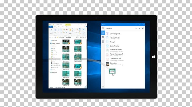 Windows 10 Drag And Drop Dropbox File Explorer PNG, Clipart, Brand, Communication, Display Device, Drag And Drop, Dropbox Free PNG Download