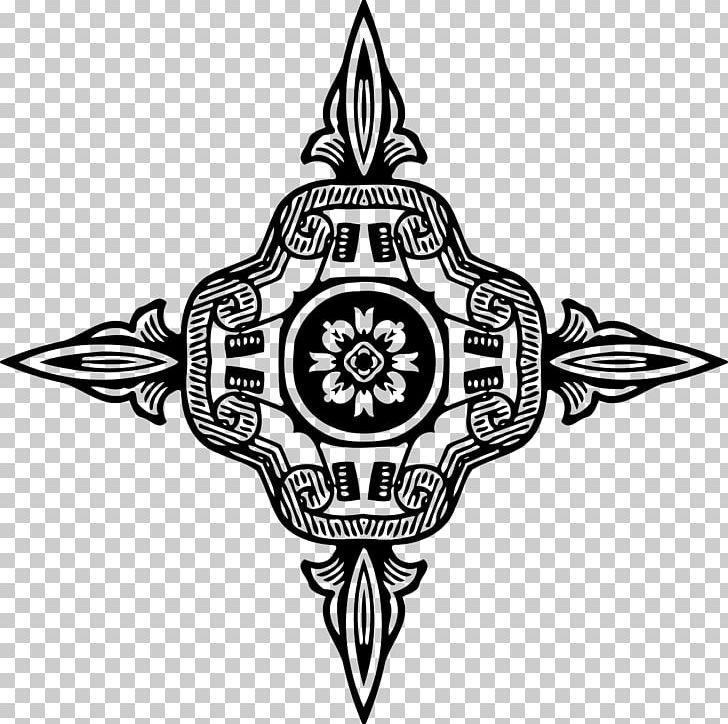 Symmetry Ornament Logo PNG, Clipart, Art, Black And White, Crest, Cross, Geometry Free PNG Download