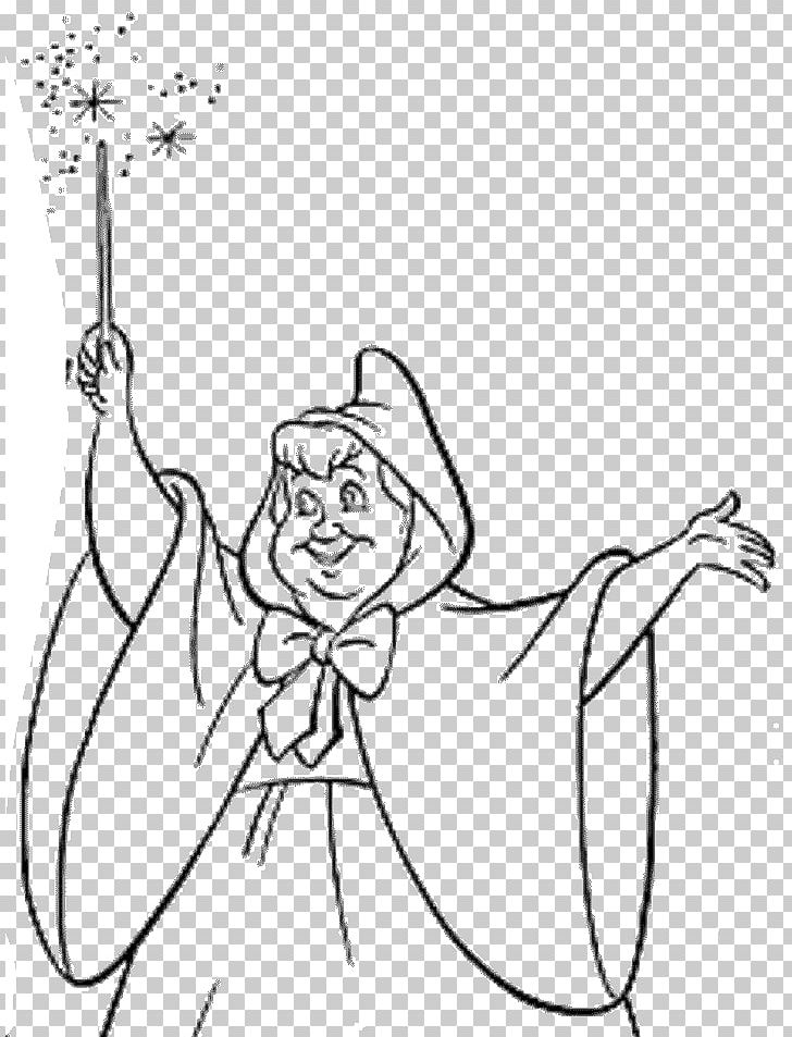 Fairy Godmother Cinderella Coloring Book Colouring Pages PNG, Clipart, Artwork, Black, Black And White, Child, Cinderella Free PNG Download