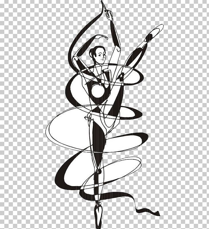Rhythmic Gymnastics Illustration PNG, Clipart, Arm, Artwork, Black And White, Business Woman, Buy Free PNG Download