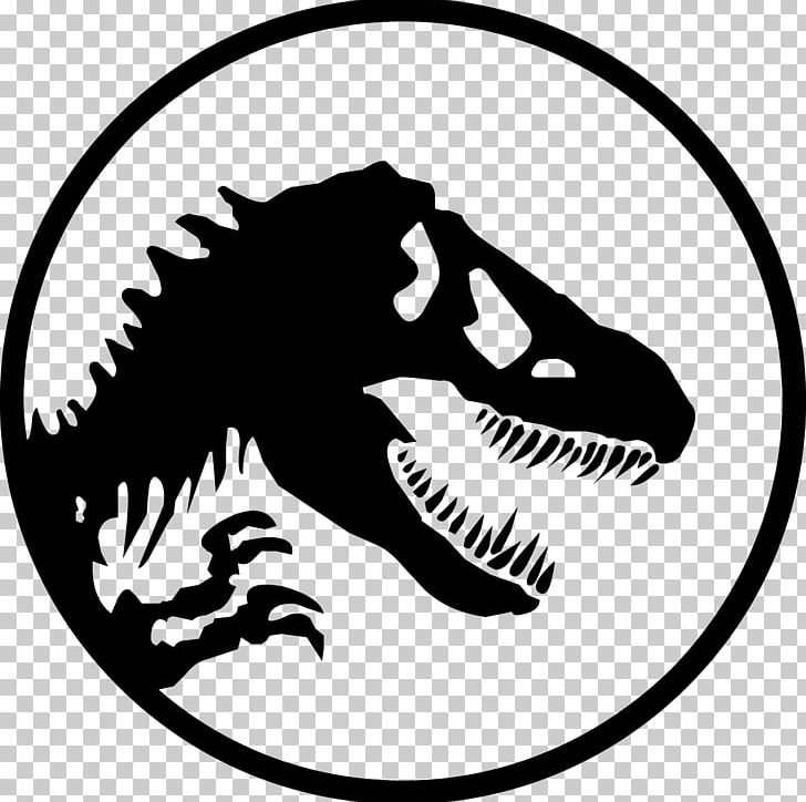 Jurassic Park YouTube Logo Stencil PNG, Clipart, Area, Artwork, Black And White, Dinosaur, Film Free PNG Download