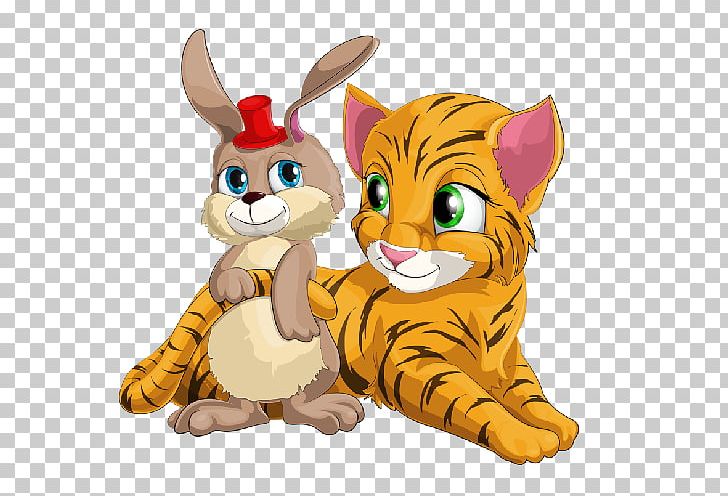 Tiger European Rabbit Cartoon PNG, Clipart, Animals, Art, Big Cats, Carnivoran, Cartoon Free PNG Download
