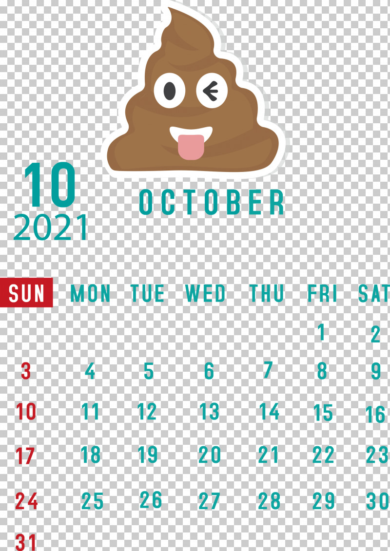 October 2021 Printable Calendar October 2021 Calendar PNG, Clipart, Behavior, Calendar System, Happiness, Htc, Htc Hero Free PNG Download