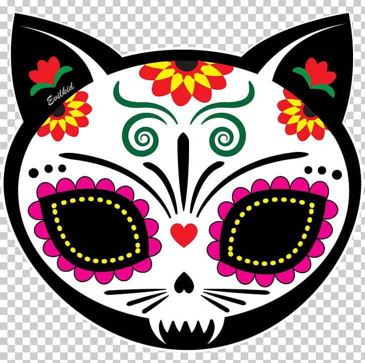 Calavera Cat Day Of The Dead Iron-on Skull PNG, Clipart, Animals, Artwork, Butterfly, Death, Decal Free PNG Download
