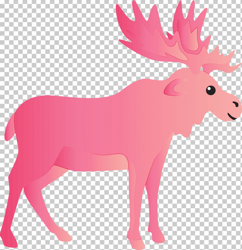 Reindeer PNG, Clipart, Animal Figure, Cartoon, Deer, Fawn, Magenta Free PNG Download