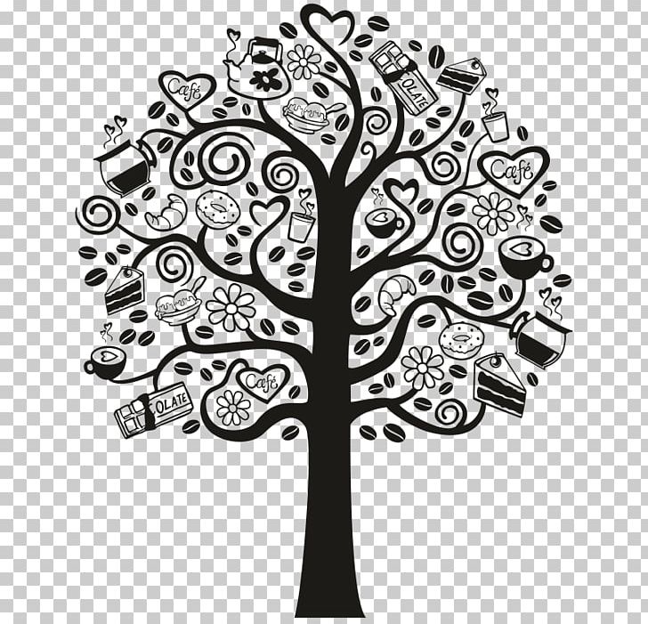 Drawing /m/02csf Font Line Leaf PNG, Clipart, Black, Black And White, Branch, Drawing, Flower Free PNG Download