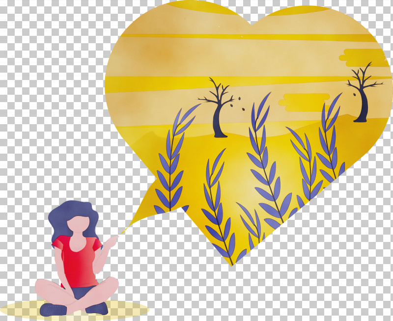 Yellow Heart Gesture Love PNG, Clipart, Abstract, Cartoon, Gesture, Girl, Heart Free PNG Download