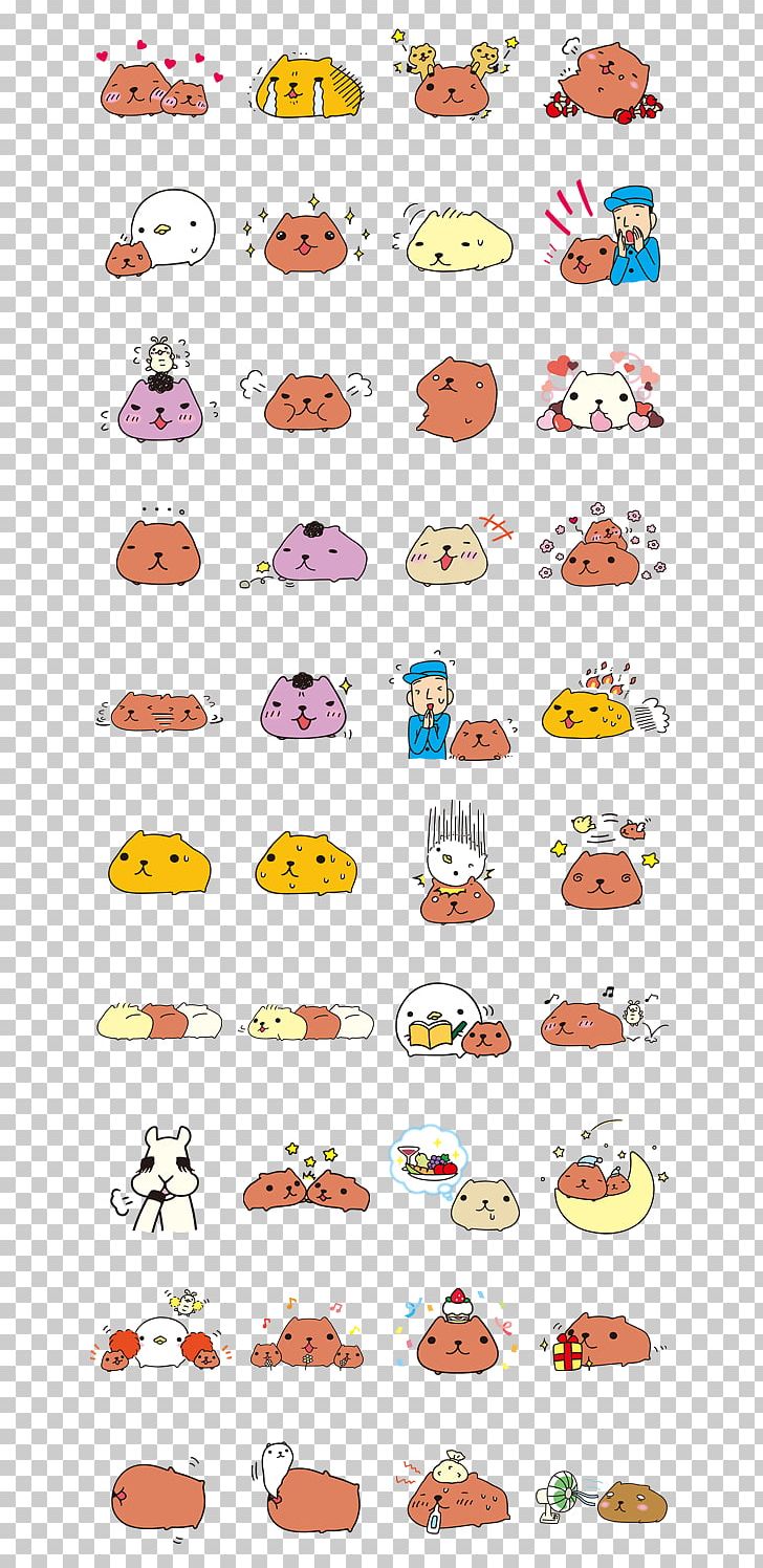 Capybara カピバラさん クリエイターズスタンプ Sticker LINE PNG, Clipart, Area, Brand, Capybara, Cartoon, Computer Icons Free PNG Download
