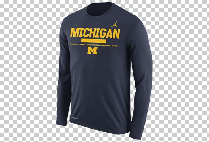 Long-sleeved T-shirt University Of Michigan Jumpman PNG, Clipart, Active Shirt, Bluza, Brand, Clothing, Electric Blue Free PNG Download