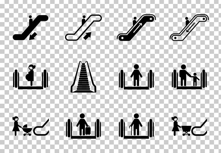 Computer Icons Icon Design Escalator PNG, Clipart, Angle, Area, Black And White, Brand, Computer Icons Free PNG Download