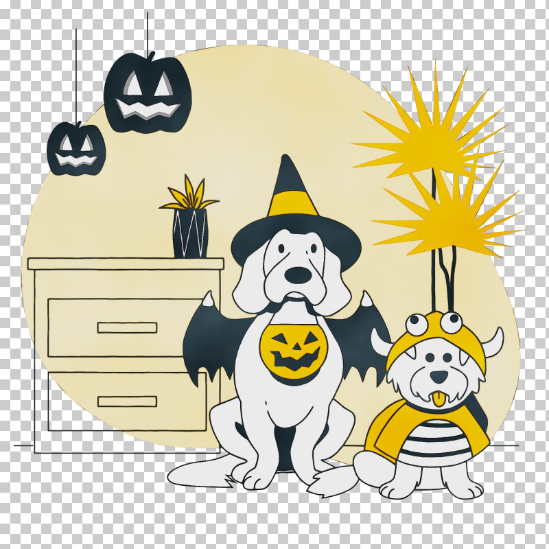 Dog Puppy Cartoon Yellow Flower PNG, Clipart, Biology, Cartoon, Dog, Flower, Halloween Free PNG Download