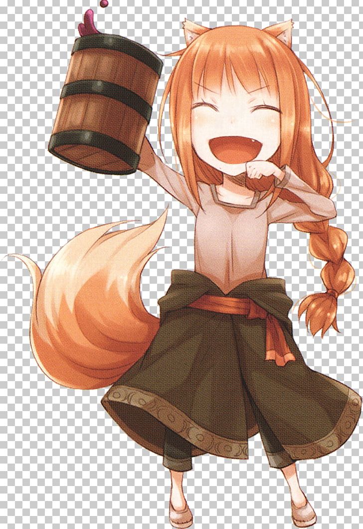 Spice And Wolf Fiction Parchment Polyvinyl Chloride Model Figure PNG, Clipart, Anime, Brown Hair, Cartoon, Character, Coating Free PNG Download
