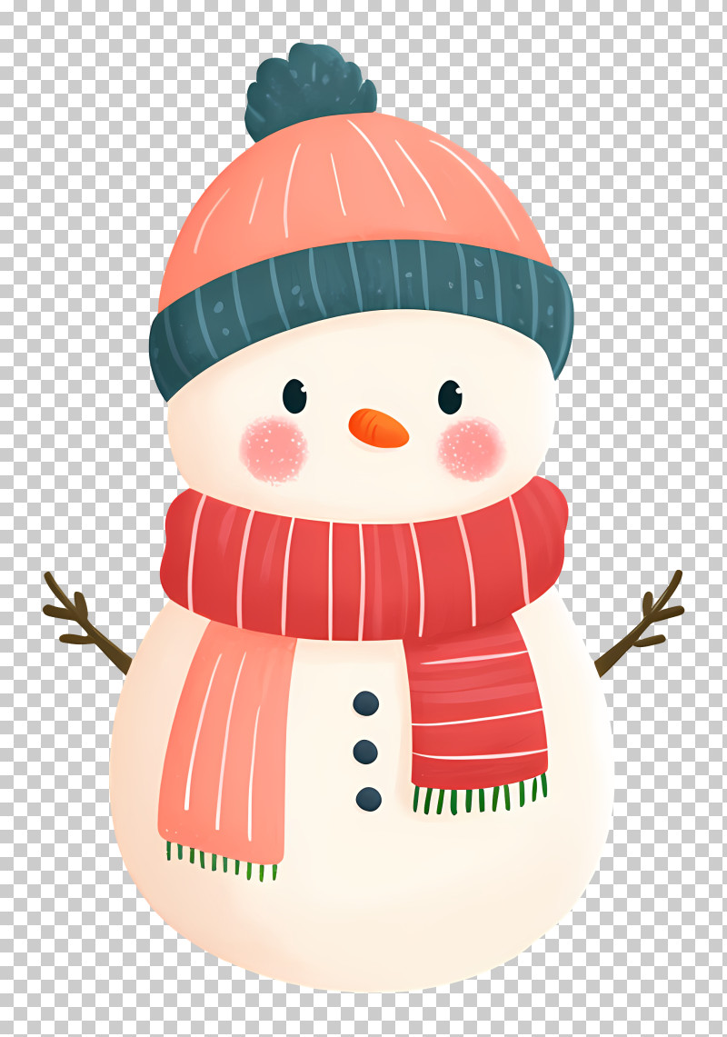Cute Winter Snowman PNG