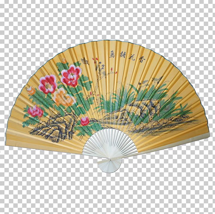 Hand Fan Paper Chinese Wall Yellow PNG, Clipart, Chinese, Chinese Wall, Decorative Fan, Fan, Flower Free PNG Download