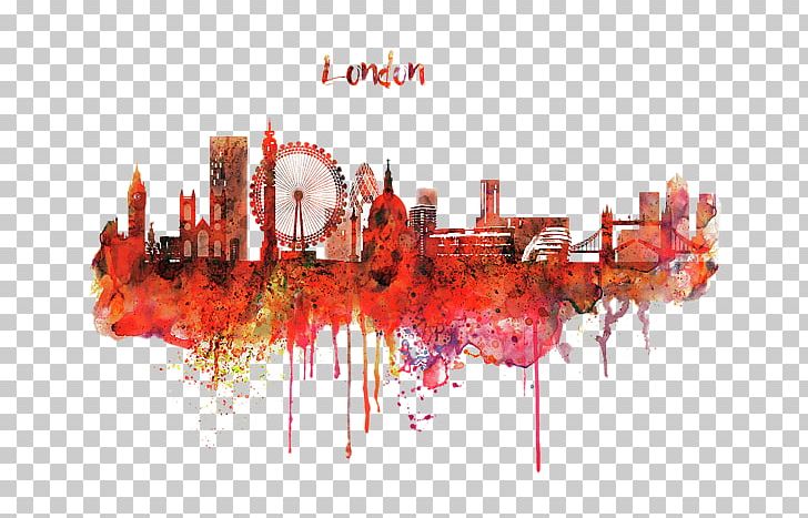 2018 London Marathon Watercolor Painting Skyline PNG, Clipart, 2018 London Marathon, Art, Black And White, Contemporary Art, Graphic Design Free PNG Download