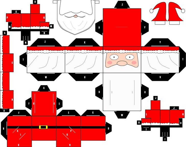 Santa Claus Paper Model Jack Skellington Paper Craft PNG, Clipart, Angle, Animation, Area, Art, Brand Free PNG Download