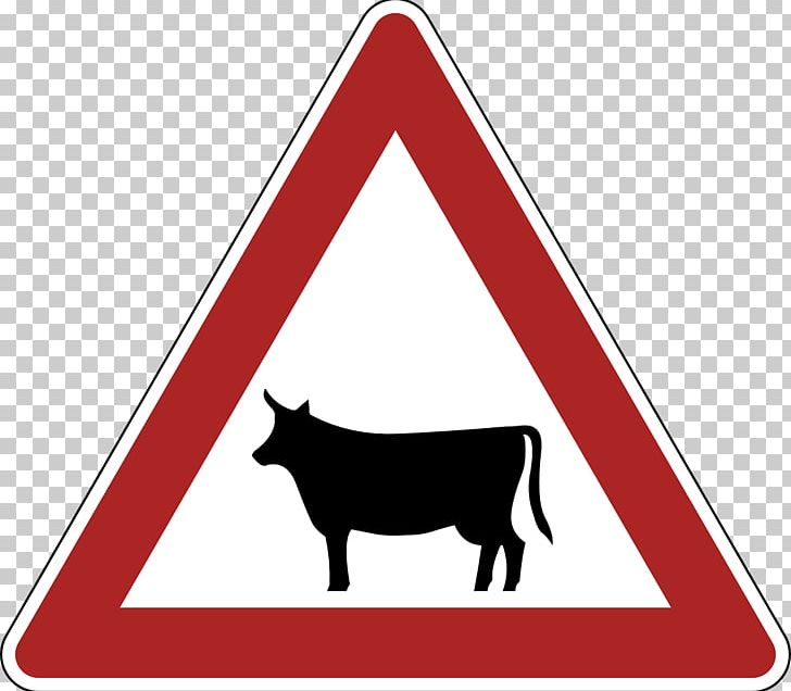 Traffic Sign Warning Sign Cattle PNG, Clipart, Area, Dog Like Mammal, Flag, Logo, Mammal Free PNG Download