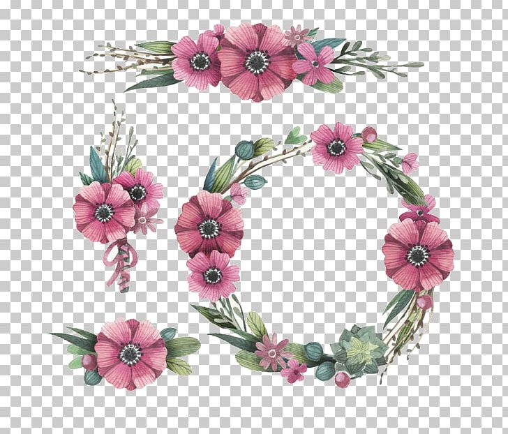 Watercolor: Flowers Wreath Crown PNG, Clipart, Artificial Flower, Crown, Cut Flowers, Decor, Download Free PNG Download