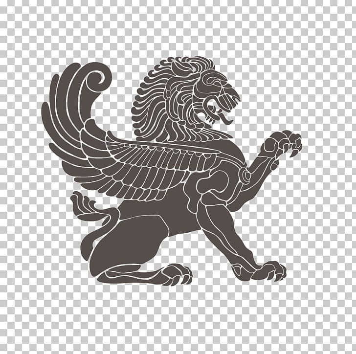 Winged Lion PNG, Clipart, Angel Wing, Angel Wings, Art, Big Cats, Black And White Free PNG Download