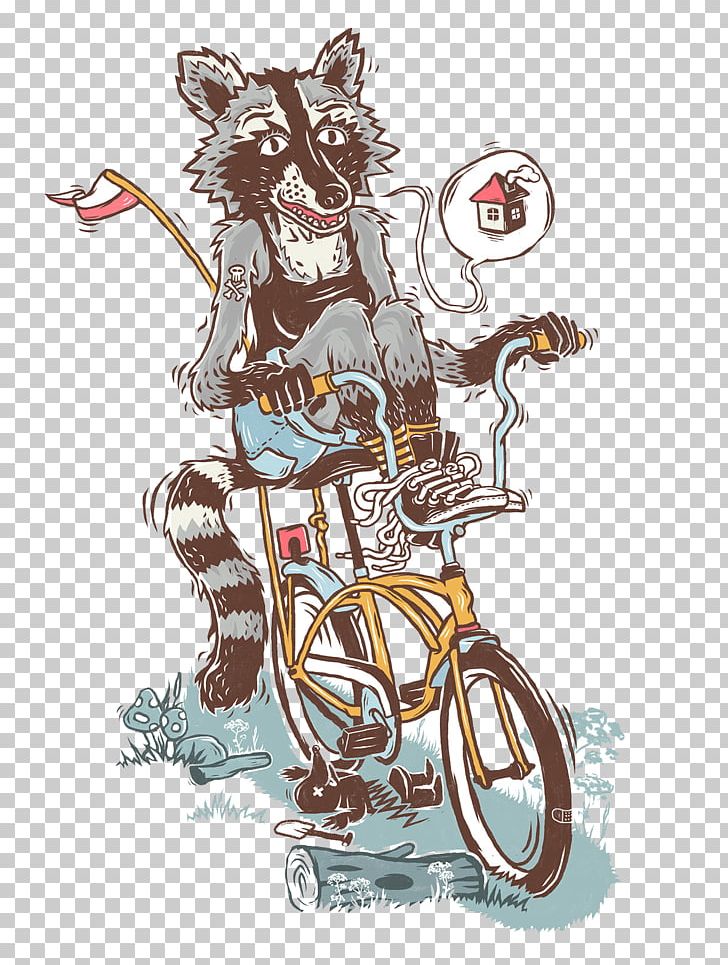 Cartoon Raccoon Illustration PNG, Clipart, American, American Comics, Animal, Animals, Bicycle Free PNG Download