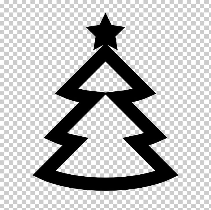 Christmas Tree Symbol Computer Icons PNG, Clipart, Angle, Artificial Christmas Tree, Black And White, Christmas, Christmas Decoration Free PNG Download