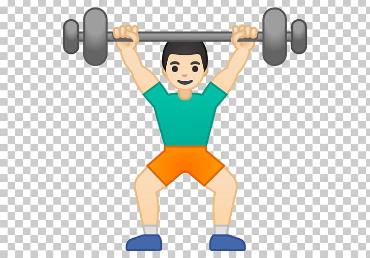 Exercise Emoji Physical Fitness Weight Training Olympic Weightlifting PNG, Clipart, Arm, Balance, Barbell, Cartoon, Dumbbell Free PNG Download
