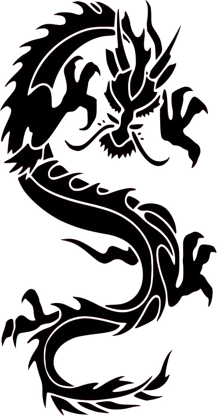 Wall Decal Sticker Dragon PNG, Clipart, Black And White, Chinese Dragon, Chinese Dragons, Decal, Decorative Arts Free PNG Download