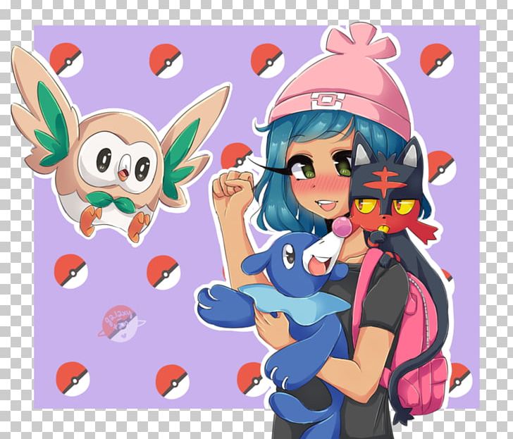 Pokemon Sun And Moon Litten Popplio Rowlet Png Clipart Art