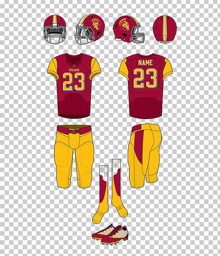 Jersey USC Trojans Football University Of Southern California Uniform T-shirt PNG, Clipart, American Football, Brand, Clothing, Corporate Identity, Fictional Character Free PNG Download