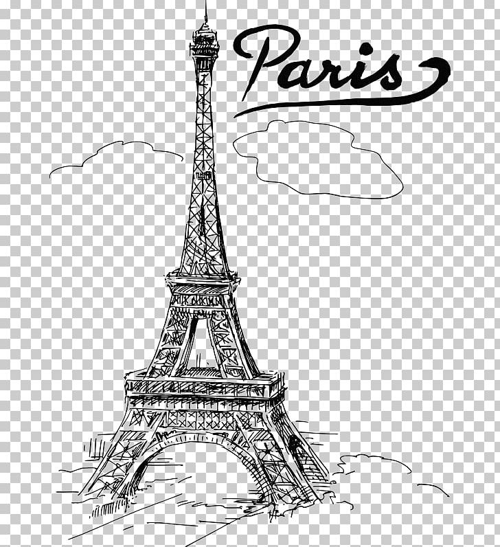 Eiffel Tower Drawing Sketch PNG, Clipart, Art, Artwork, Black And White, Coloring Book, Drawing Free PNG Download