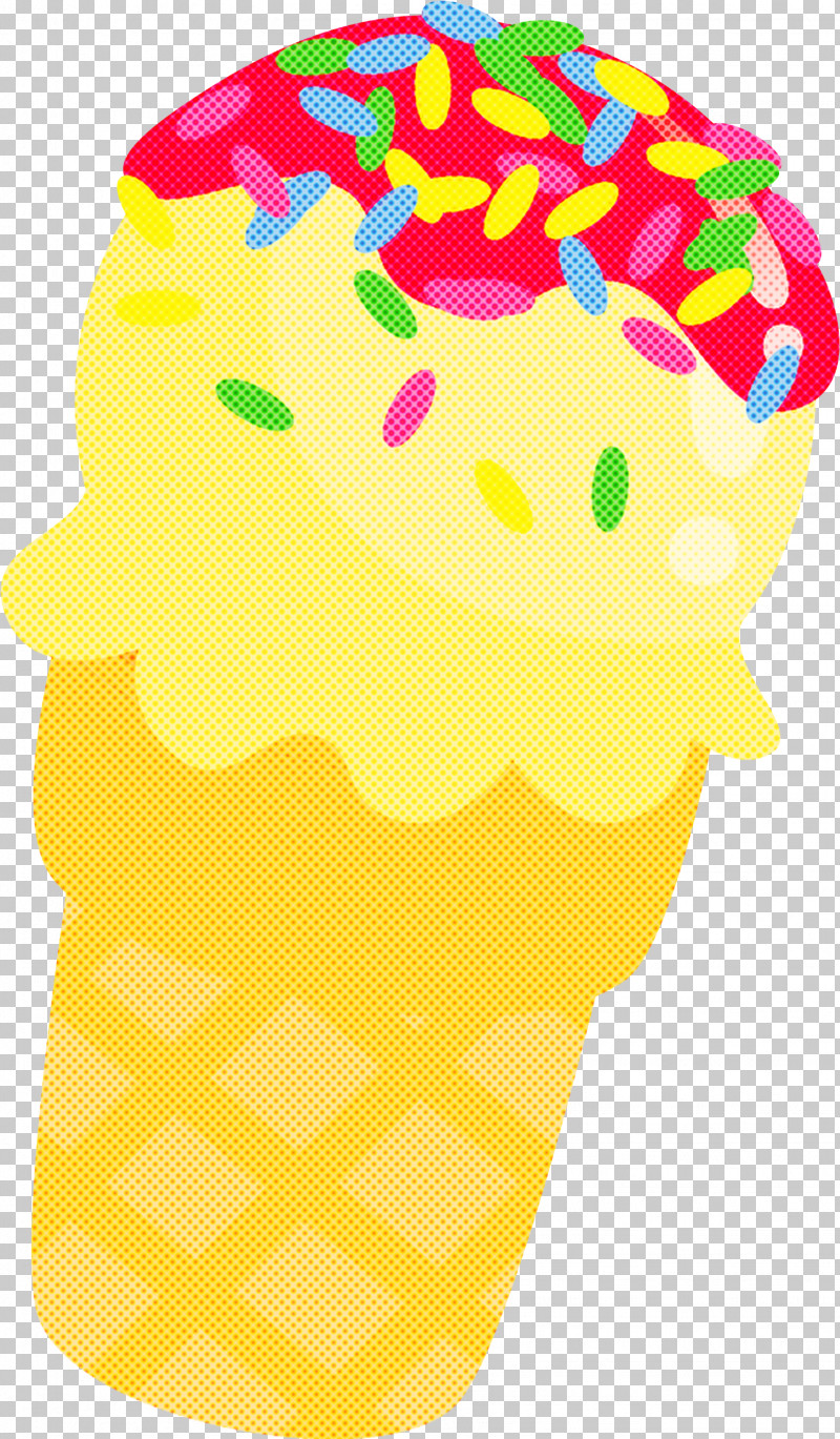 Yellow Ice Cream Cone Frozen Dessert Food PNG, Clipart, Food, Frozen Dessert, Ice Cream Cone, Yellow Free PNG Download