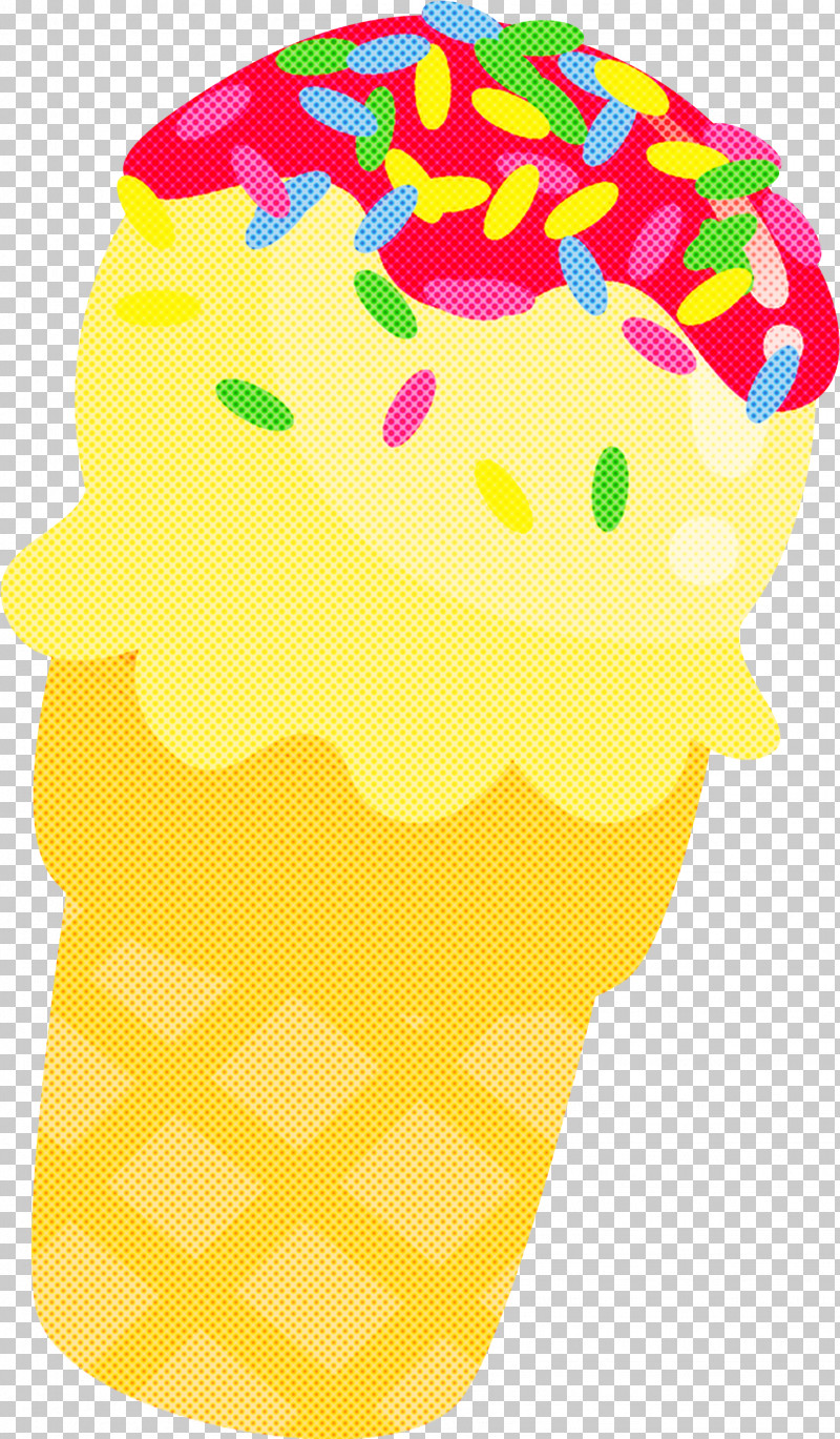 Yellow Ice Cream Cone Frozen Dessert Food PNG, Clipart, Food, Frozen Dessert, Ice Cream Cone