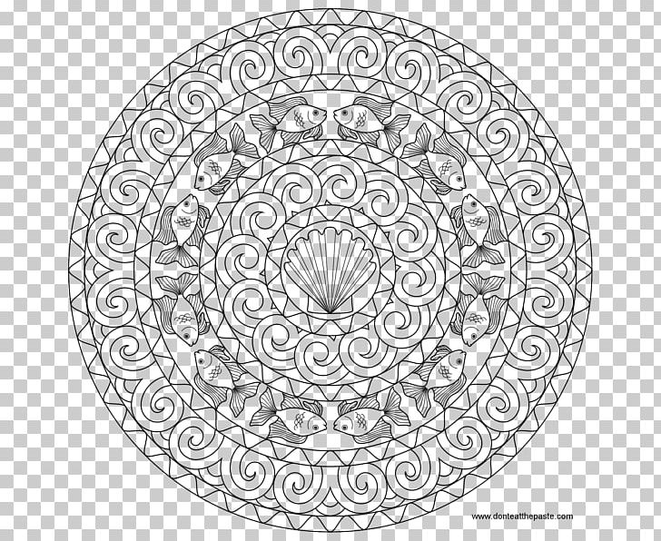 Goldfish Coloring Flower Mandalas: 30 Hand-Drawn Designs For Mindful Relaxation Coloring Book Adult PNG, Clipart, Adult, Area, Black And White, Book, Child Free PNG Download