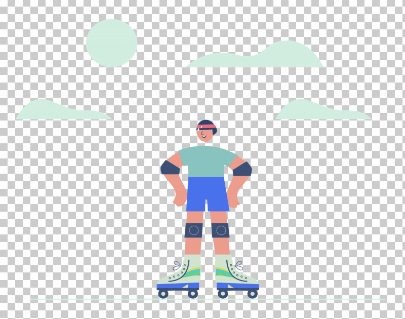 Roller Skating Sports Outdoor PNG, Clipart, Cartoon, Equipment, Green, Joint, Logo Free PNG Download
