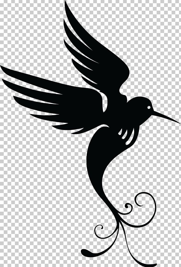 Hummingbird Silhouette Drawing PNG, Clipart, Animals, Artwork, Beak, Bird, Black And White Free PNG Download