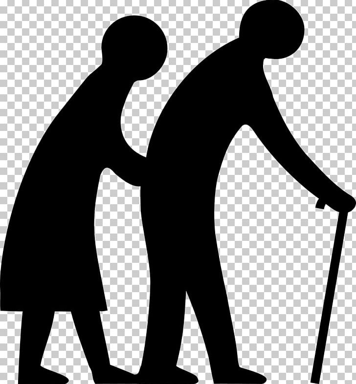 Old Age Ageing Aged Care Walking Stick PNG, Clipart, Aged Care, Ageing, Area, Black And White, Caring Free PNG Download